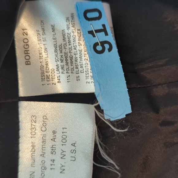 Giorgio Armani Italian Black Wool Blend Old Money Jacket W/ Silk Trim Sz 12 - Picture 9 of 11